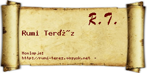 Rumi Teréz névjegykártya